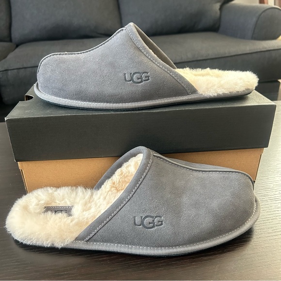 UGG MENS SCUFF SUEDE SLIPPERS - Picture 1 of 9